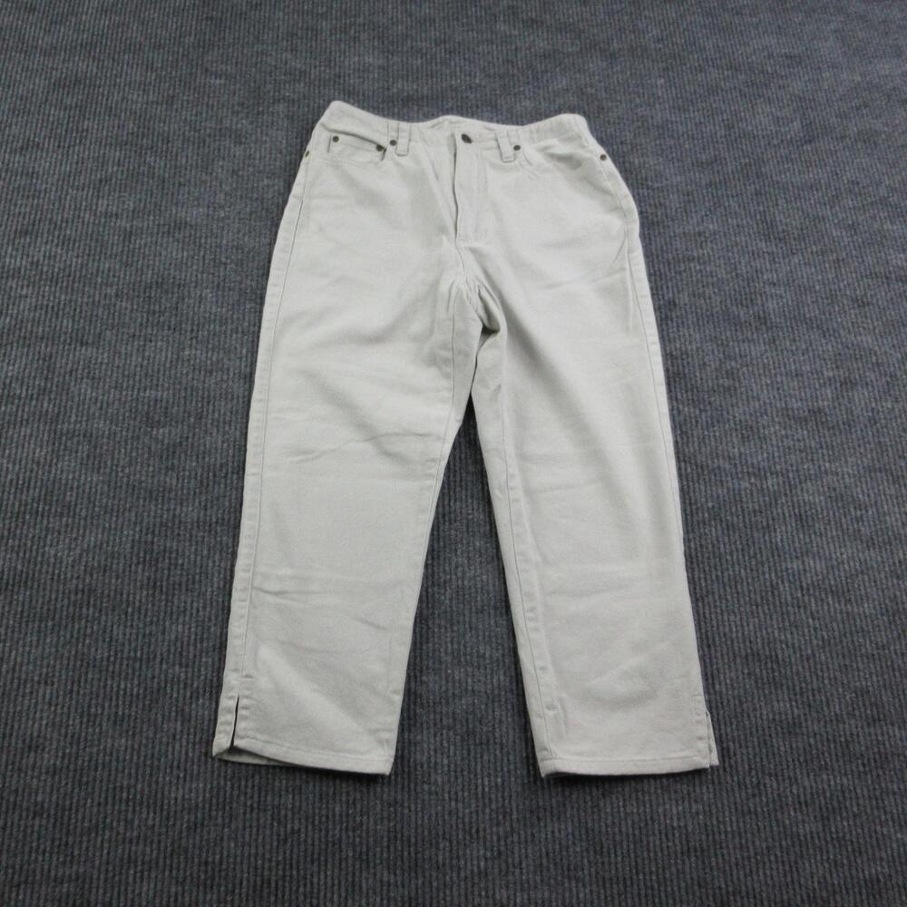 Liz Claiborne Pants Womens 8 Beige Khakis Stretch Cotton Spandex 26x22.5*